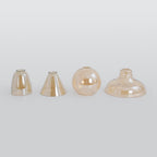 June suspension Industriel en Verre. Clair/Ambre/Gris Fumé - Neutralighting