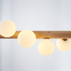 Valentina Verre Bolla Suspension en Bois/Noce - Neutralighting