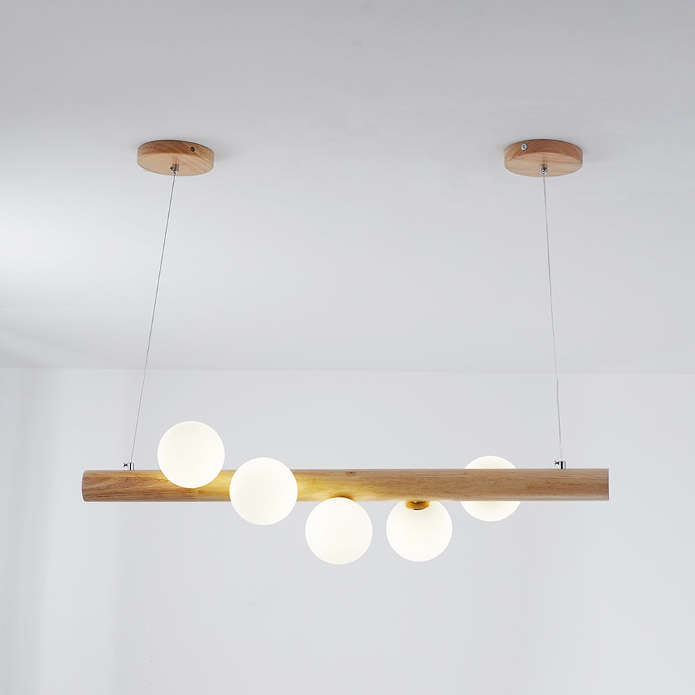 Valentina Verre Bolla Suspension en Bois/Noce - Neutralighting