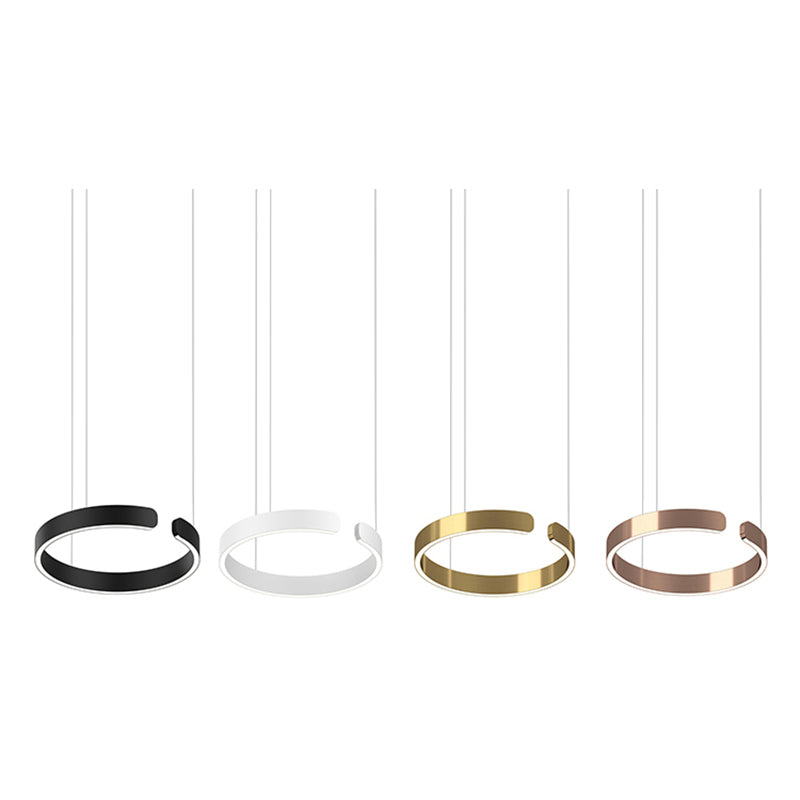 Urel Suspension Cercle Noir/Or Rose Salon/Chambre à Coucher - Neutralighting