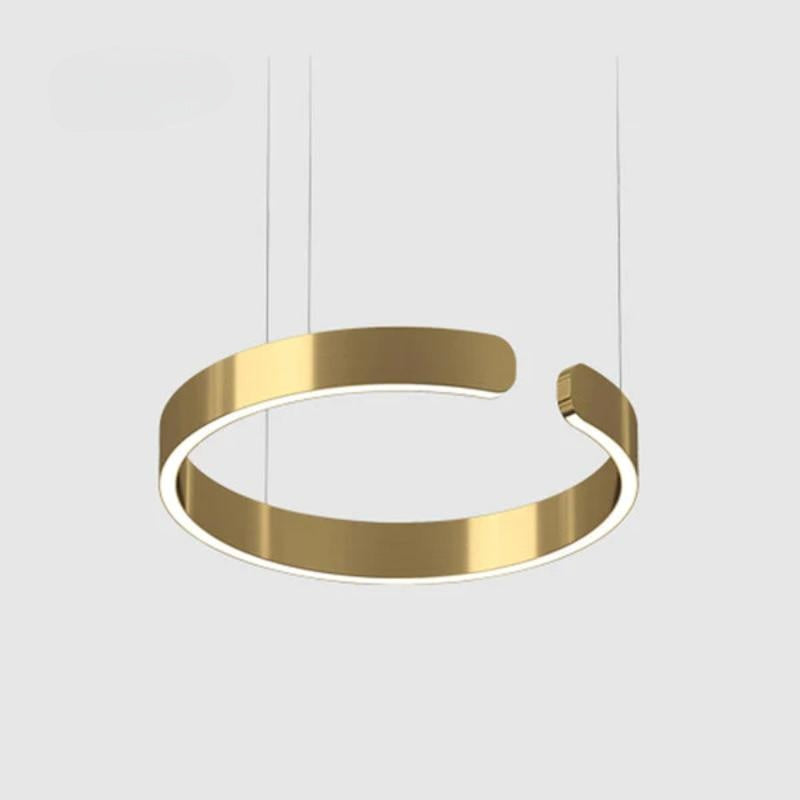Urel Suspension Cercle Noir/Or Rose Salon/Chambre à Coucher - Neutralighting