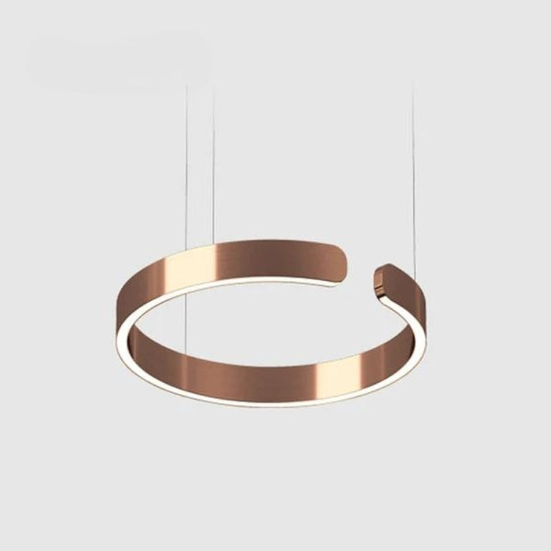 Urel Suspension Cercle Noir/Or Rose Salon/Chambre à Coucher - Neutralighting