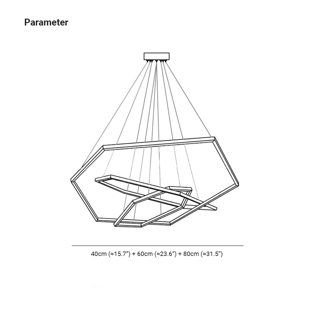 Ray Suspension Géométrique Contemporain, Métal, Doré, Salon/Chambre à Coucher - Neutralighting