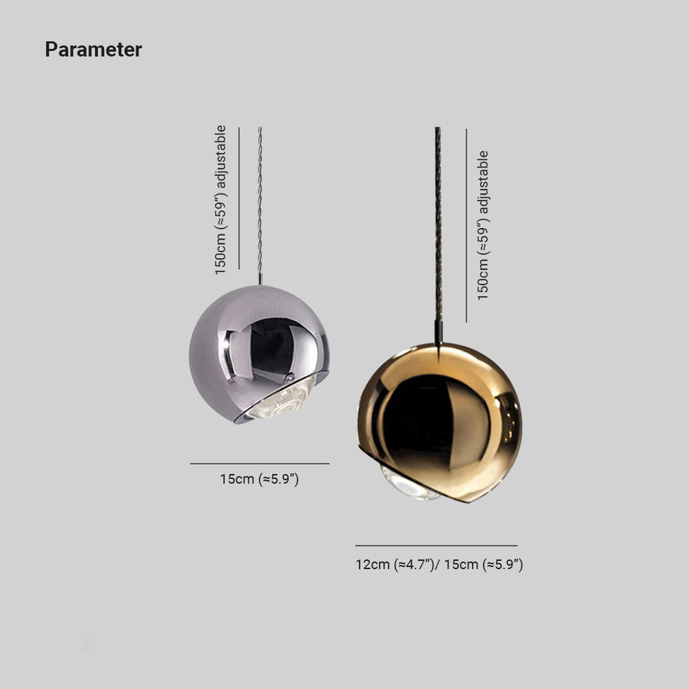 Valentina Design Moderne LED Luminaires Suspensions Or/Argent Chambre/Salon - Neutralighting