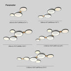 Fylo Plafonnier Rond Moderne. Métal/Bois. Blanc/Gris/Vert. Salon - Neutralighting
