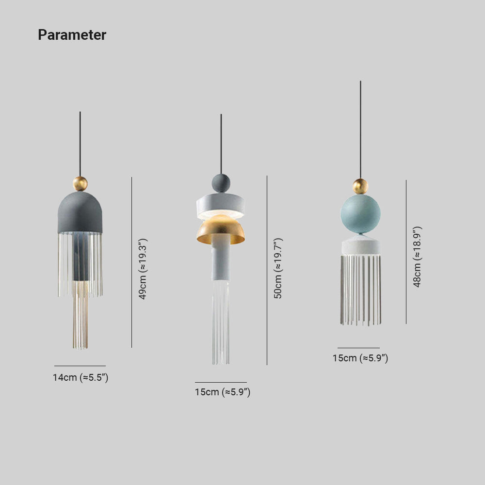 Valentina Suspension Irrégulière Géométrique, Metal, Bleu/Gris, Salon - Neutralighting