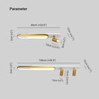 Relis Plafonnier Ovale Moderne Métal/Acrylique Noir/Doré Salon - Neutralighting