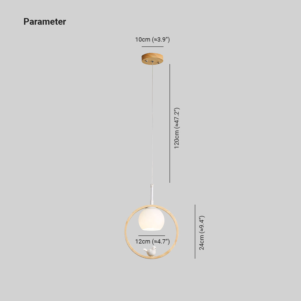 Alixor Suspension Rond Nordique. Bois/Métal. Bois. Chambre - Neutralighting