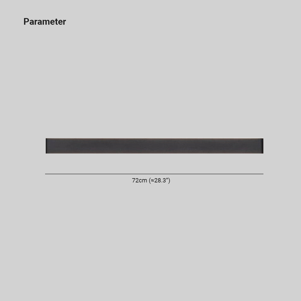 Ray Applique Murale Rectanglaire Minimaliste, Métal/Acrylique, Noir/Blanc, Salle de Bain - Neutralighting