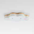 Aria Plafonnier Nuage Moderne, Acrylique/Bois, Blanc/Vert/Rose, Chambre - Neutralighting