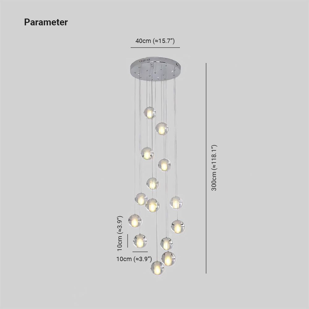 Arisha Suspension Globe Simple, Acrylique/Metal, Blanc, Salon - Neutralighting