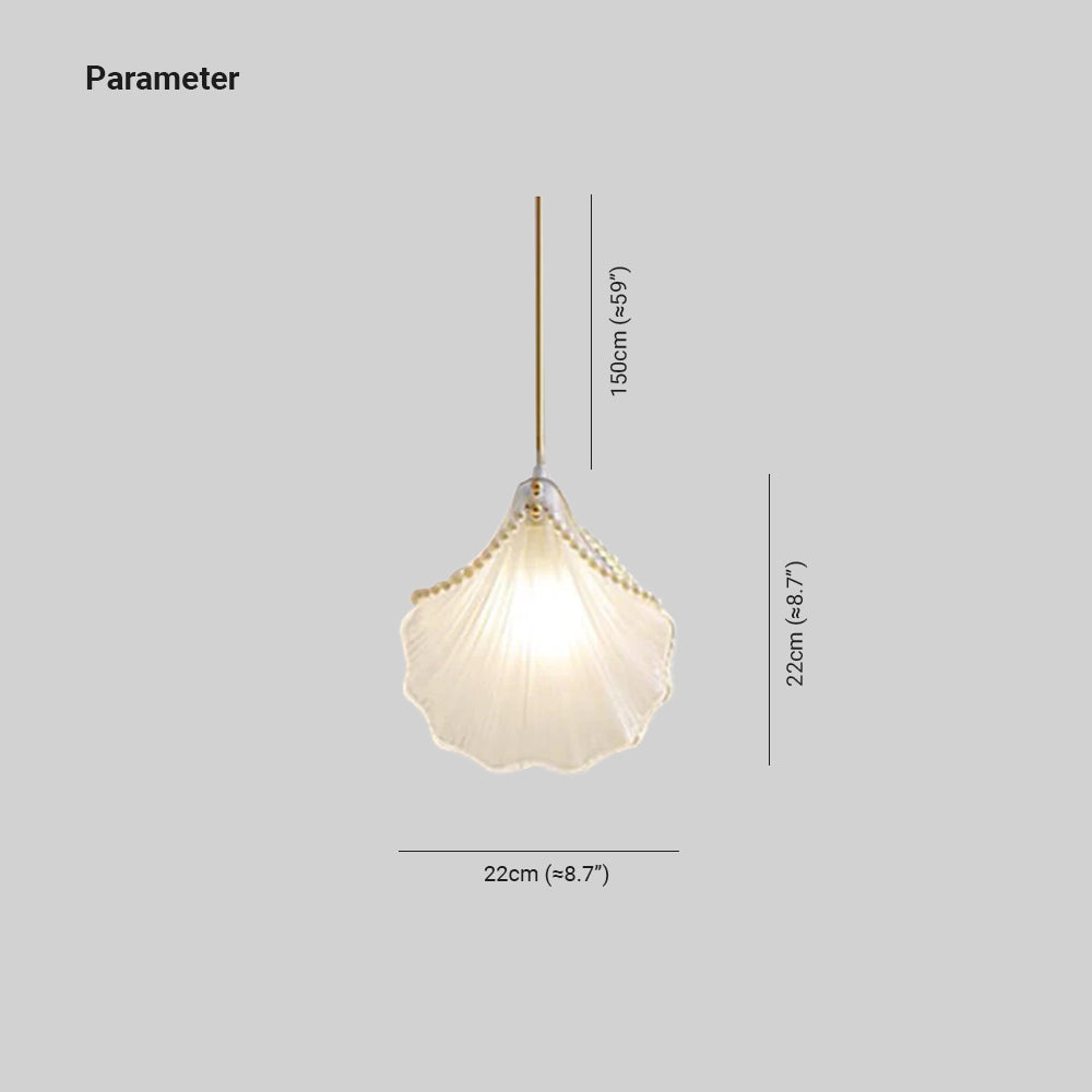 Kristy Suspension Coquille Moderne, Acrylique/Métal, Blanc, Chambre - Neutralighting