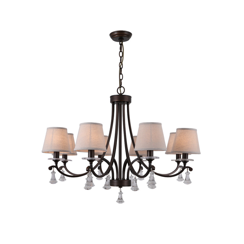 Lyvenisra Lustre Cristal Tissu Laiton Industrial Vintage Pointe - Neutralighting