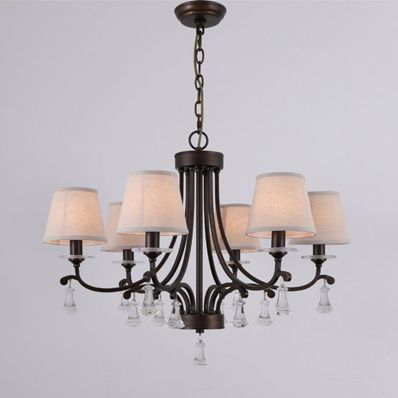Lyvenisra Lustre Cristal Tissu Laiton Industrial Vintage Pointe - Neutralighting