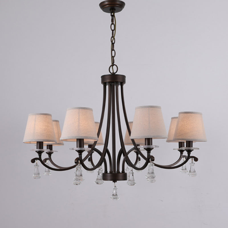 Lyvenisra Lustre Cristal Tissu Laiton Industrial Vintage Pointe - Neutralighting