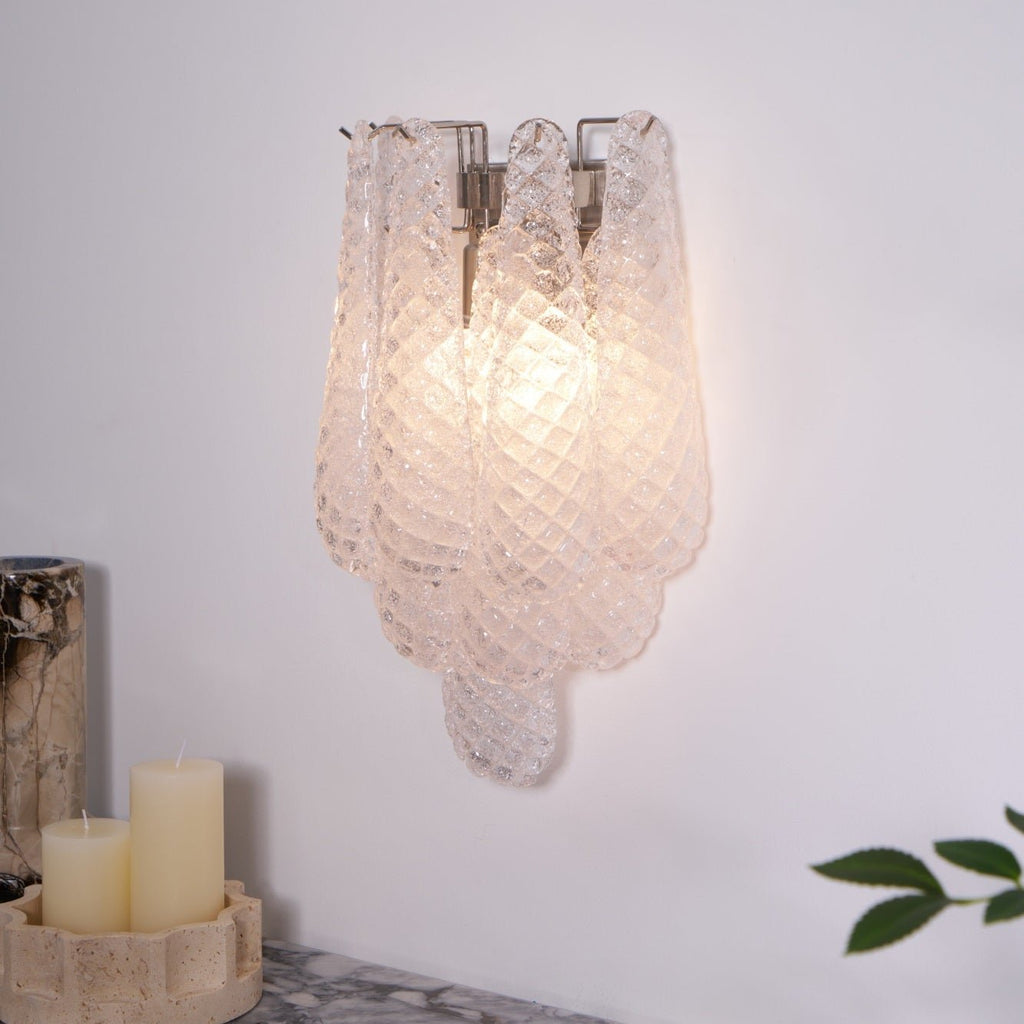 Aurora Applique Murale Rose Larme Verre Florale Artistique - Neutralighting