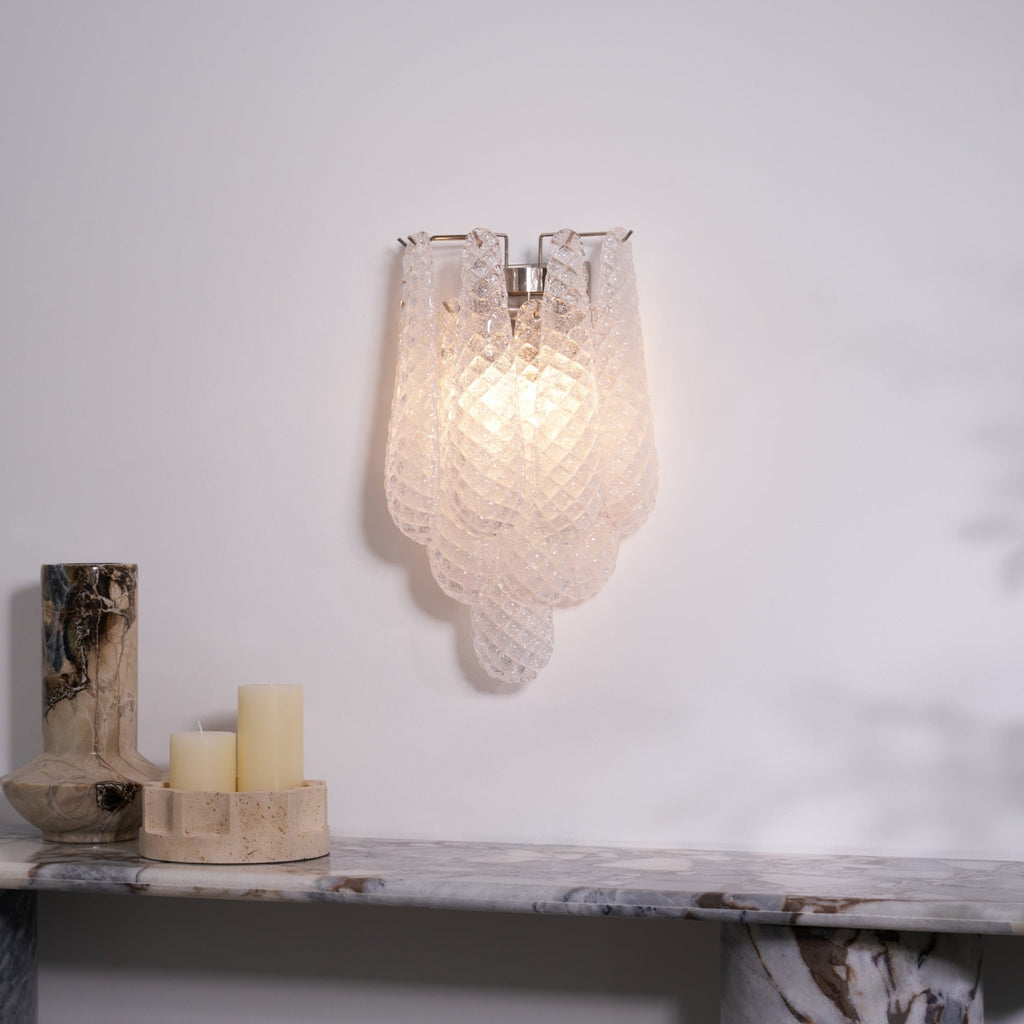 Aurora Applique Murale Rose Larme Verre Florale Artistique - Neutralighting
