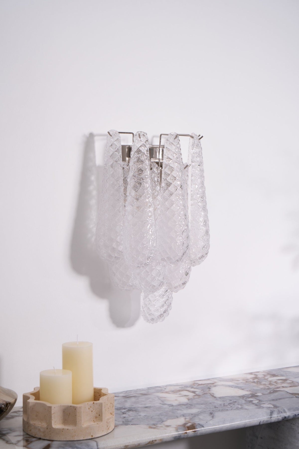 Aurora Applique Murale Rose Larme Verre Florale Artistique - Neutralighting