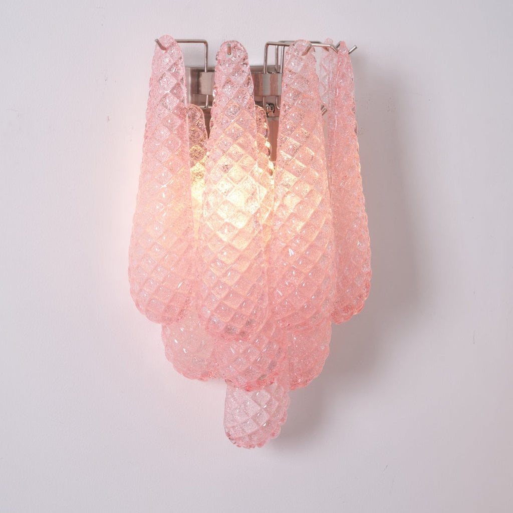 Aurora Applique Murale Rose Larme Verre Florale Artistique - Neutralighting