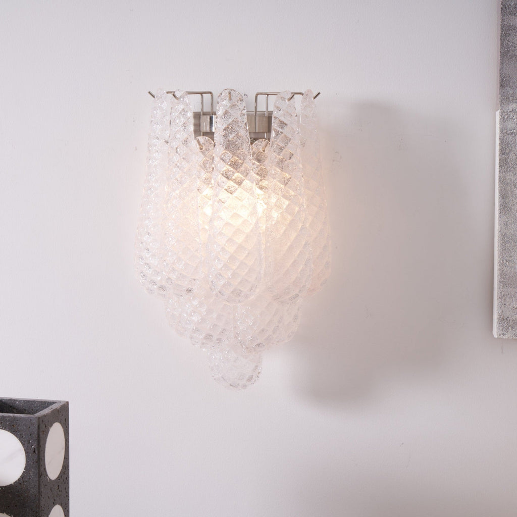 Aurora Applique Murale Rose Larme Verre Florale Artistique - Neutralighting