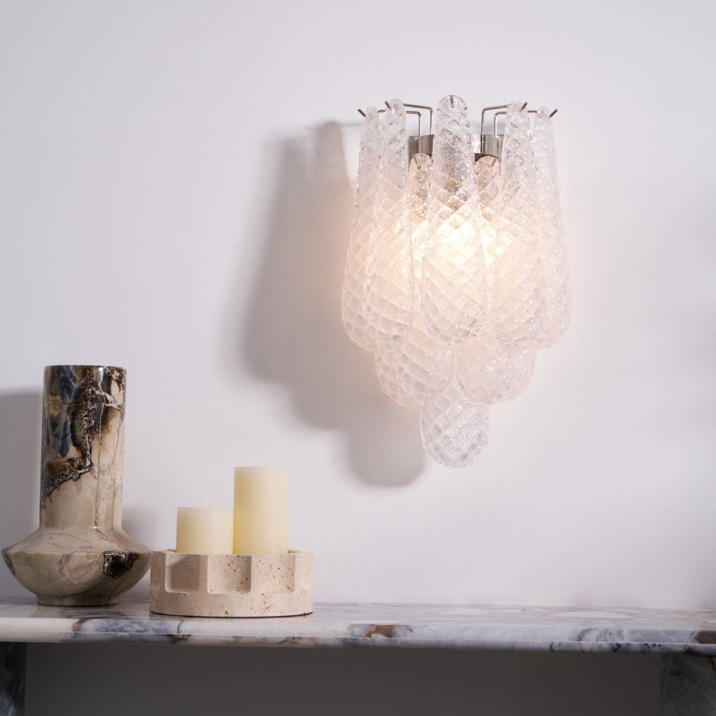 Aurora Applique Murale Rose Larme Verre Florale Artistique - Neutralighting
