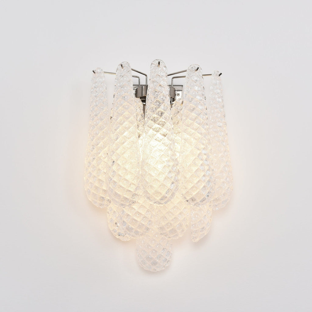 Aurora Applique Murale Rose Larme Verre Florale Artistique - Neutralighting