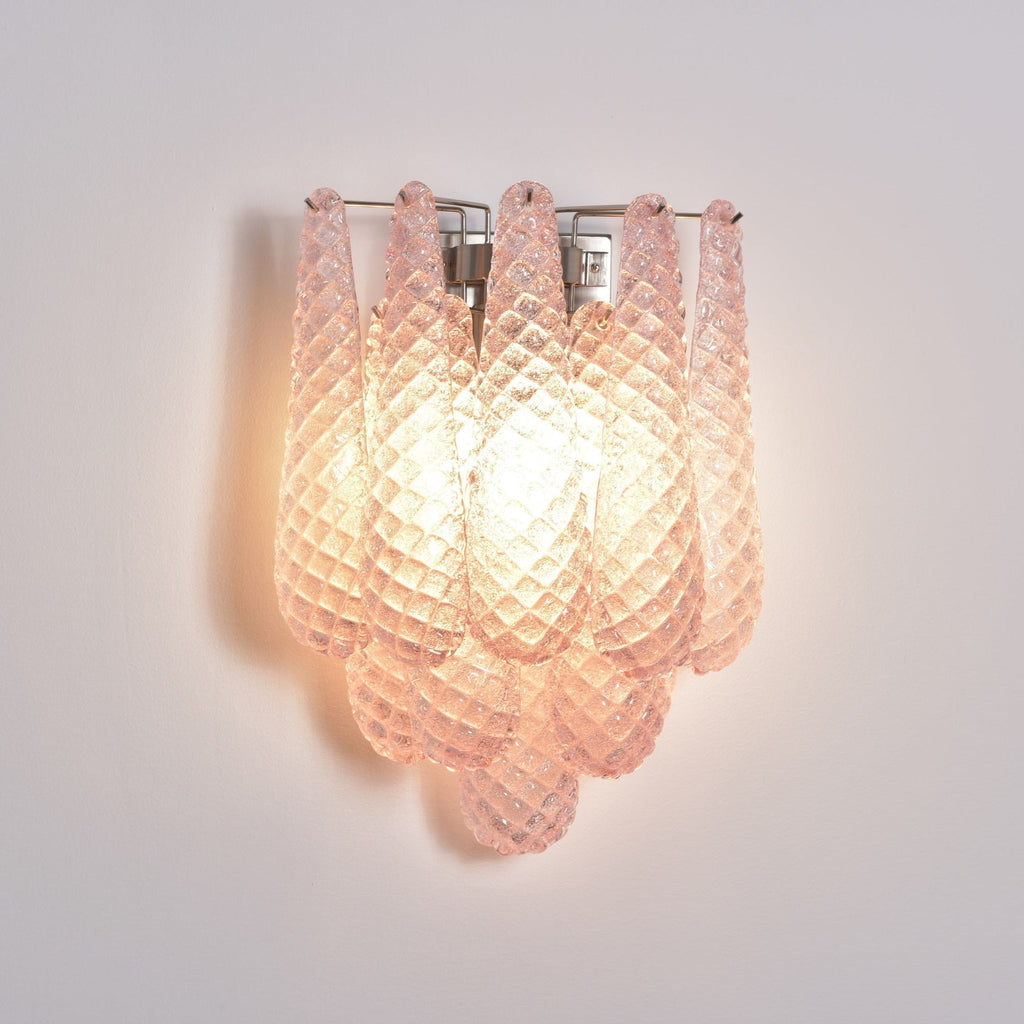 Aurora Applique Murale Rose Larme Verre Florale Artistique - Neutralighting