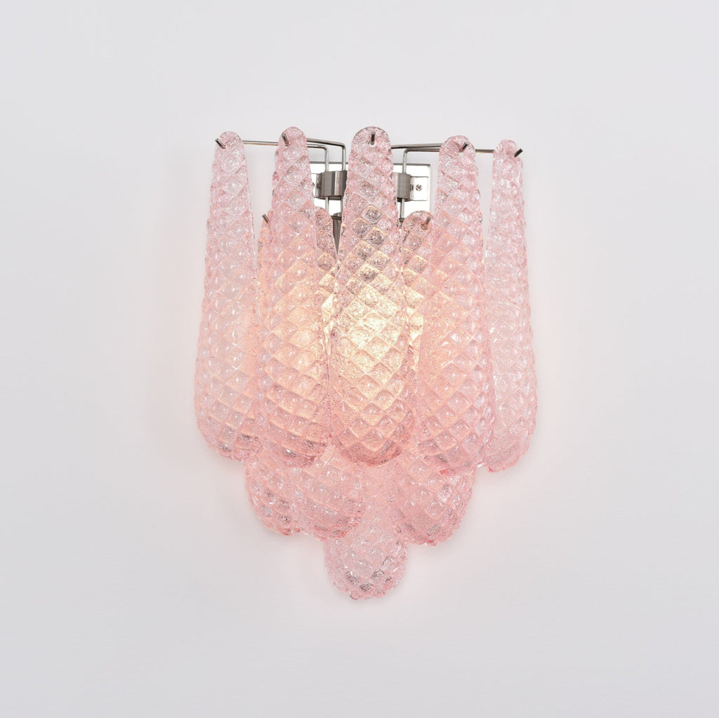 Aurora Applique Murale Rose Larme Verre Florale Artistique - Neutralighting