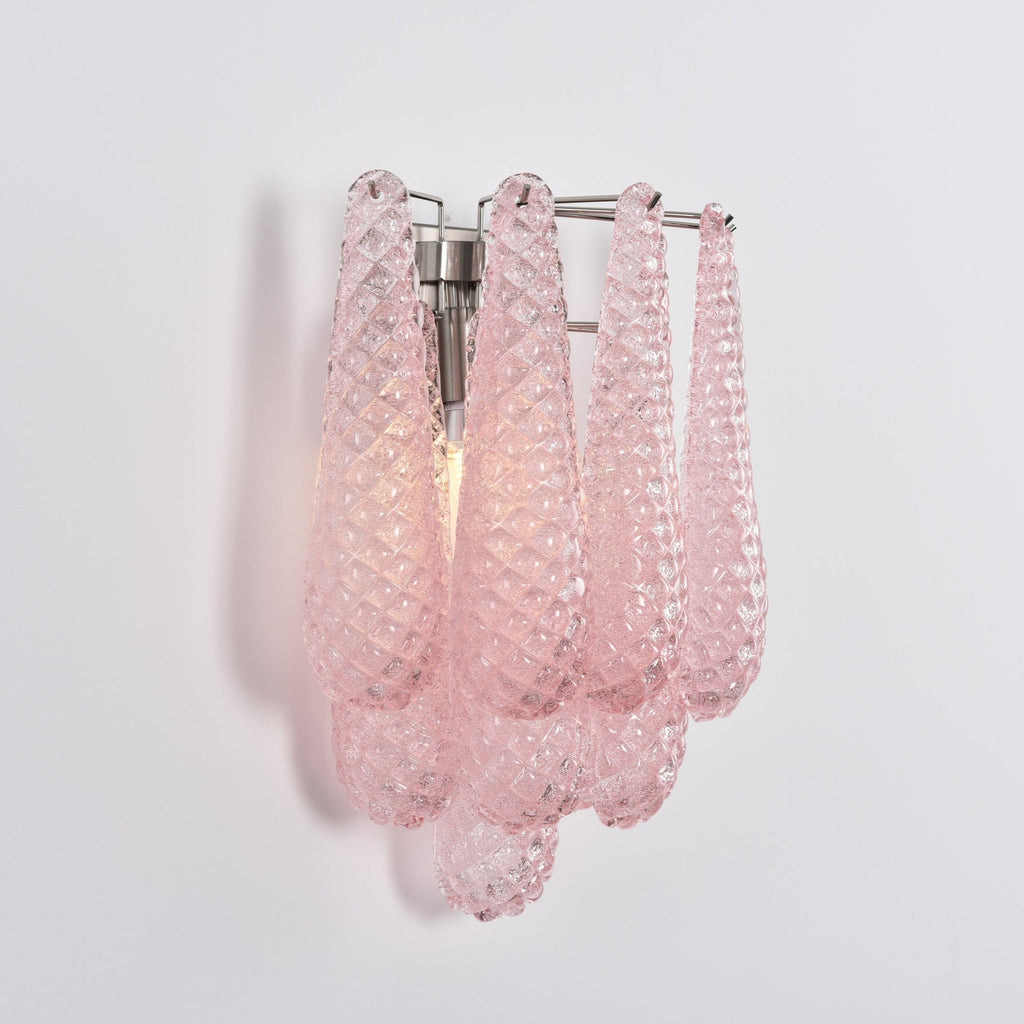 Aurora Applique Murale Rose Larme Verre Florale Artistique - Neutralighting
