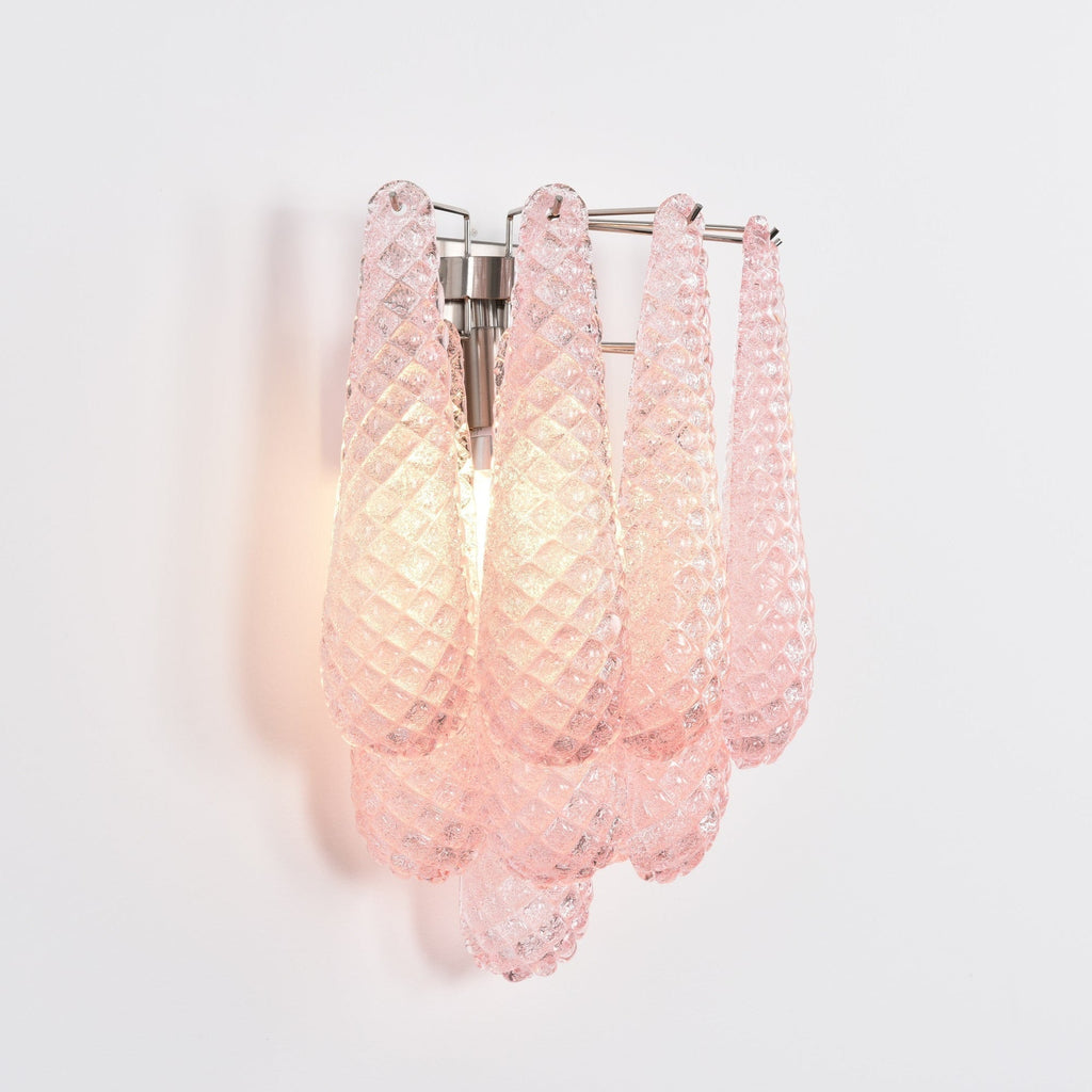 Aurora Applique Murale Rose Larme Verre Florale Artistique - Neutralighting