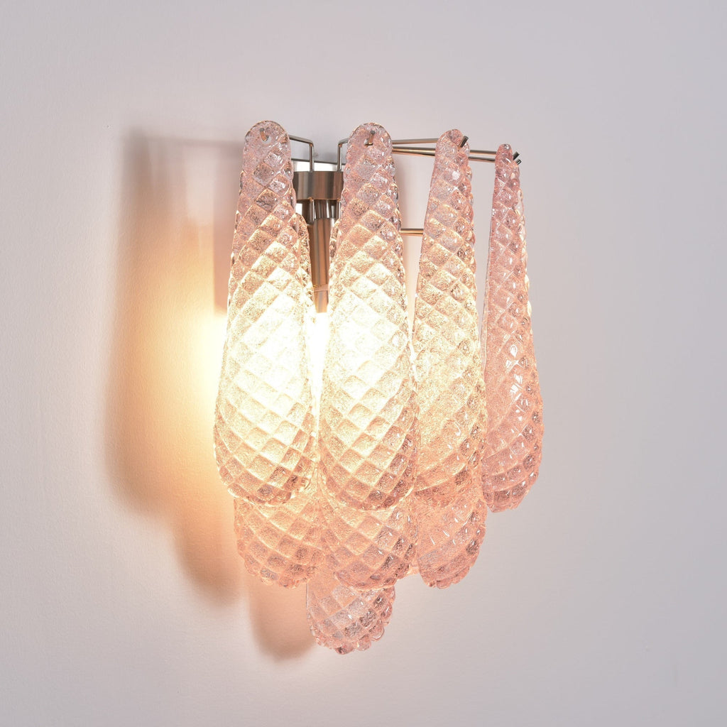 Aurora Applique Murale Rose Larme Verre Florale Artistique - Neutralighting