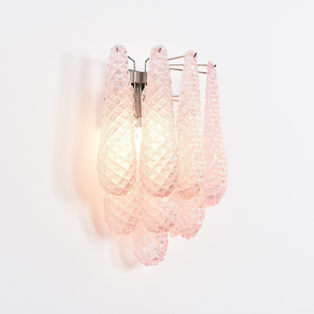 Aurora Applique Murale Rose Larme Verre Florale Artistique - Neutralighting