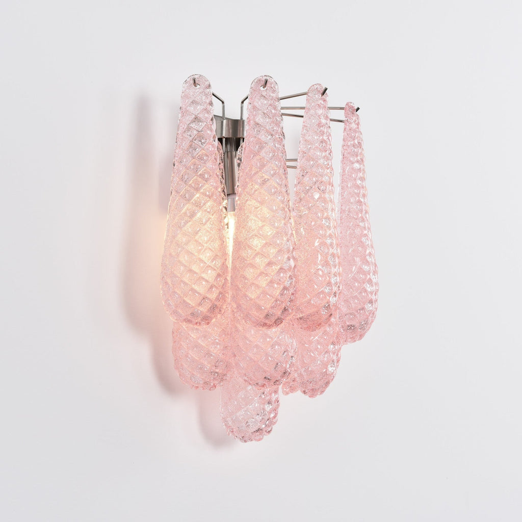 Aurora Applique Murale Rose Larme Verre Florale Artistique - Neutralighting