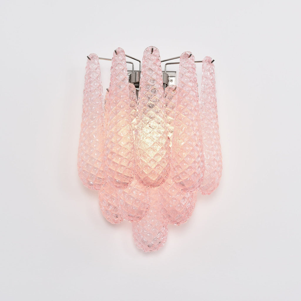 Aurora Applique Murale Rose Larme Verre Florale Artistique - Neutralighting