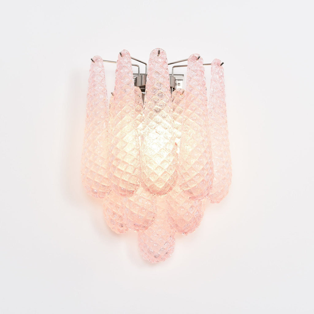 Aurora Applique Murale Rose Larme Verre Florale Artistique - Neutralighting
