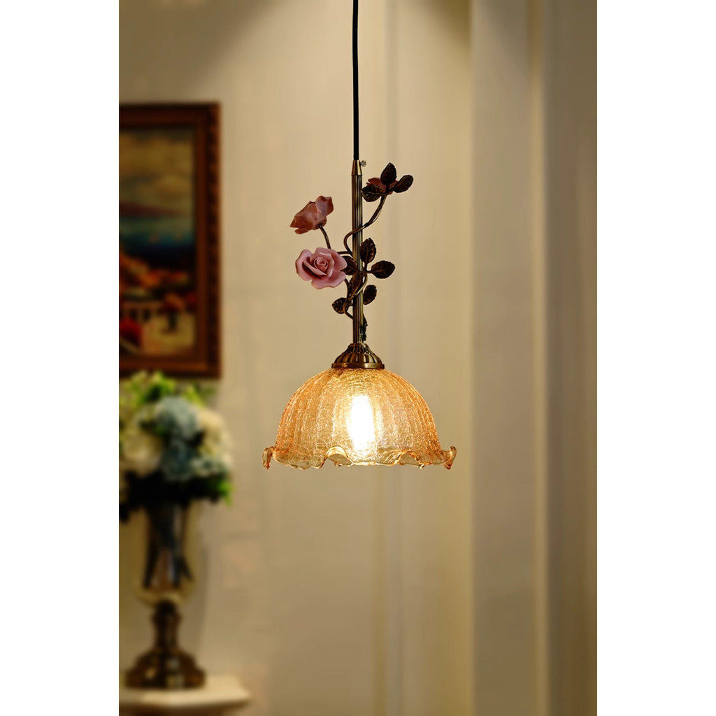 Ilsoris Lampe Pendentive Céramique Verre Rose Créativité Individuelle - Neutralighting