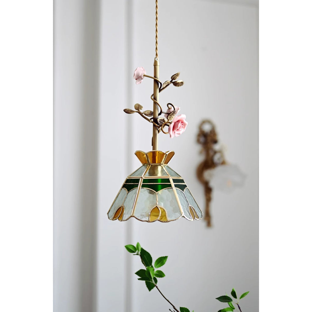 Ilsoris Lampe Pendentive Céramique Verre Rose Créativité Individuelle - Neutralighting