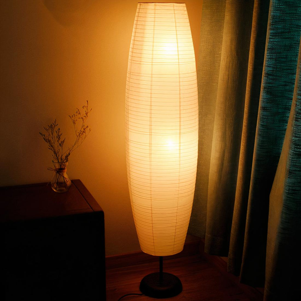 Abat-jour pour lampe sur pied style japonais en papier – Névaline
