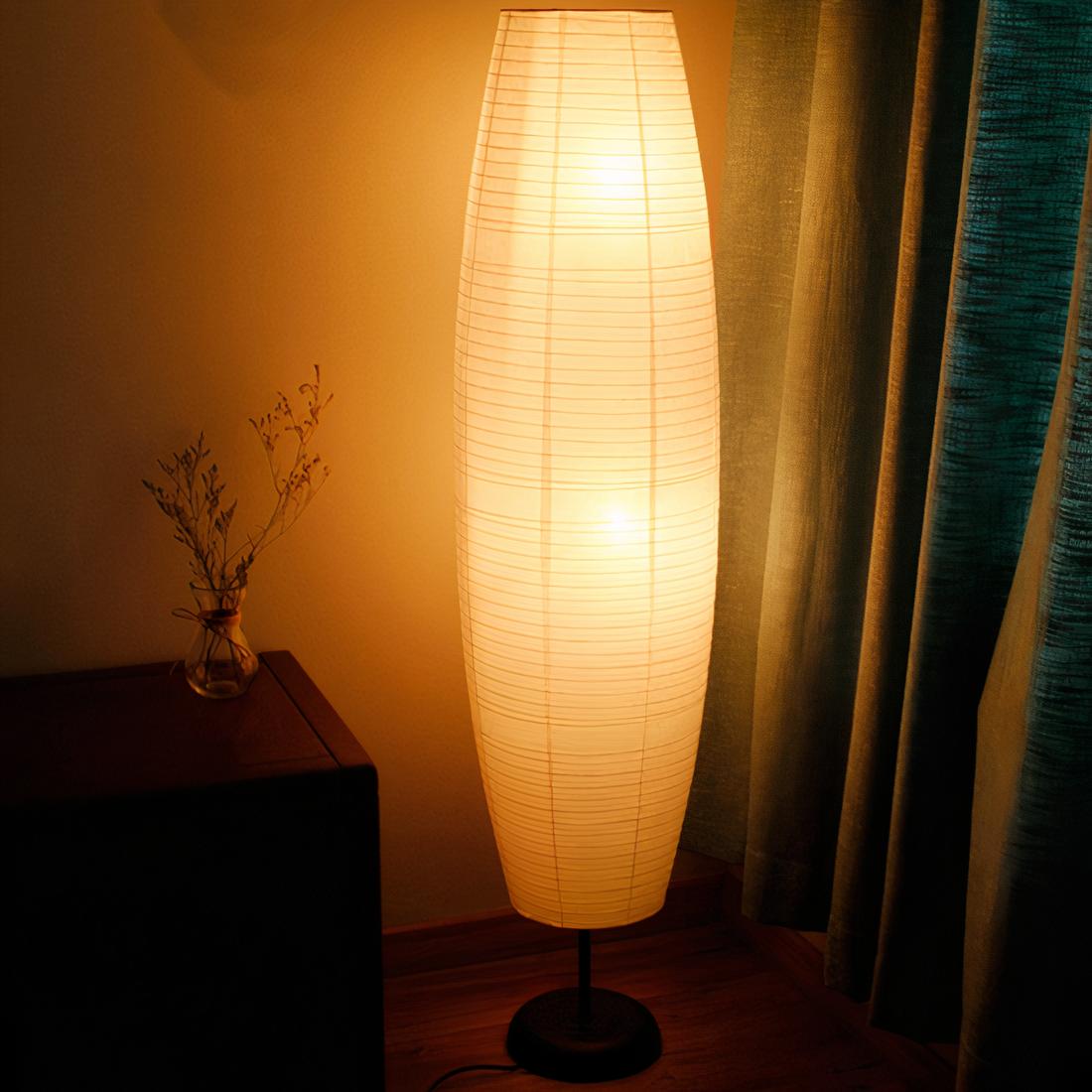 Abat-jour pour lampe sur pied style japonais en papier – Névaline