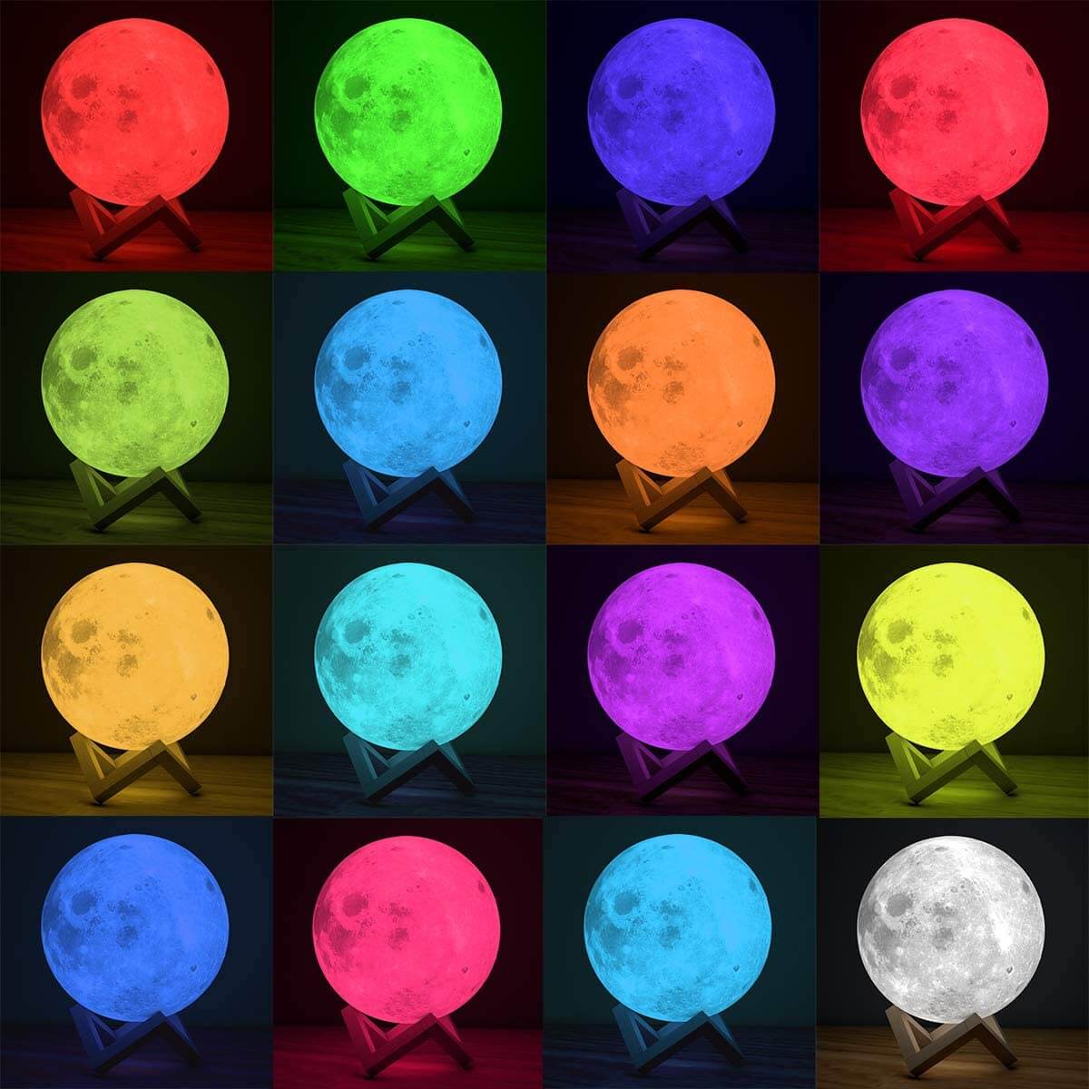 Veilleuse Lune 3D Couleur Changeante Yvonne Respire - Une Touche Élégante dans le Décor