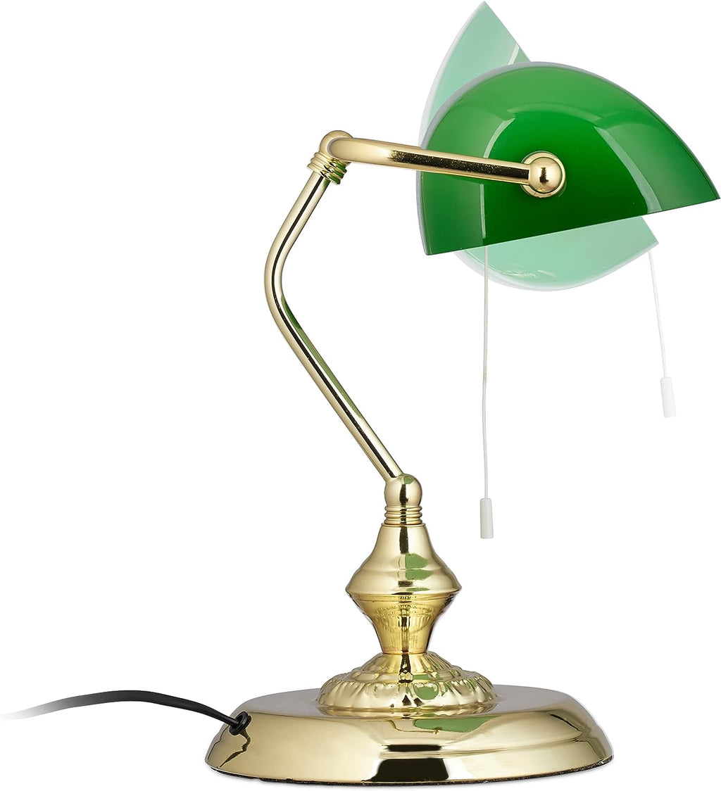 Lampe Bibliothèque Anglaise Raphaël Estampe en Verre - Le Charme du Verre dans le Décor