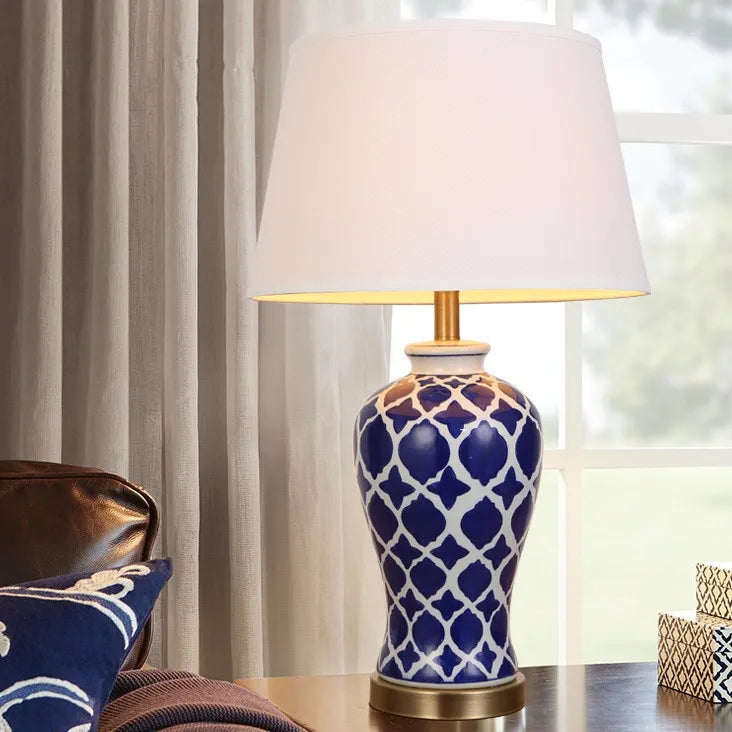 Lampe à poser — Japonaise Bleue Rétro