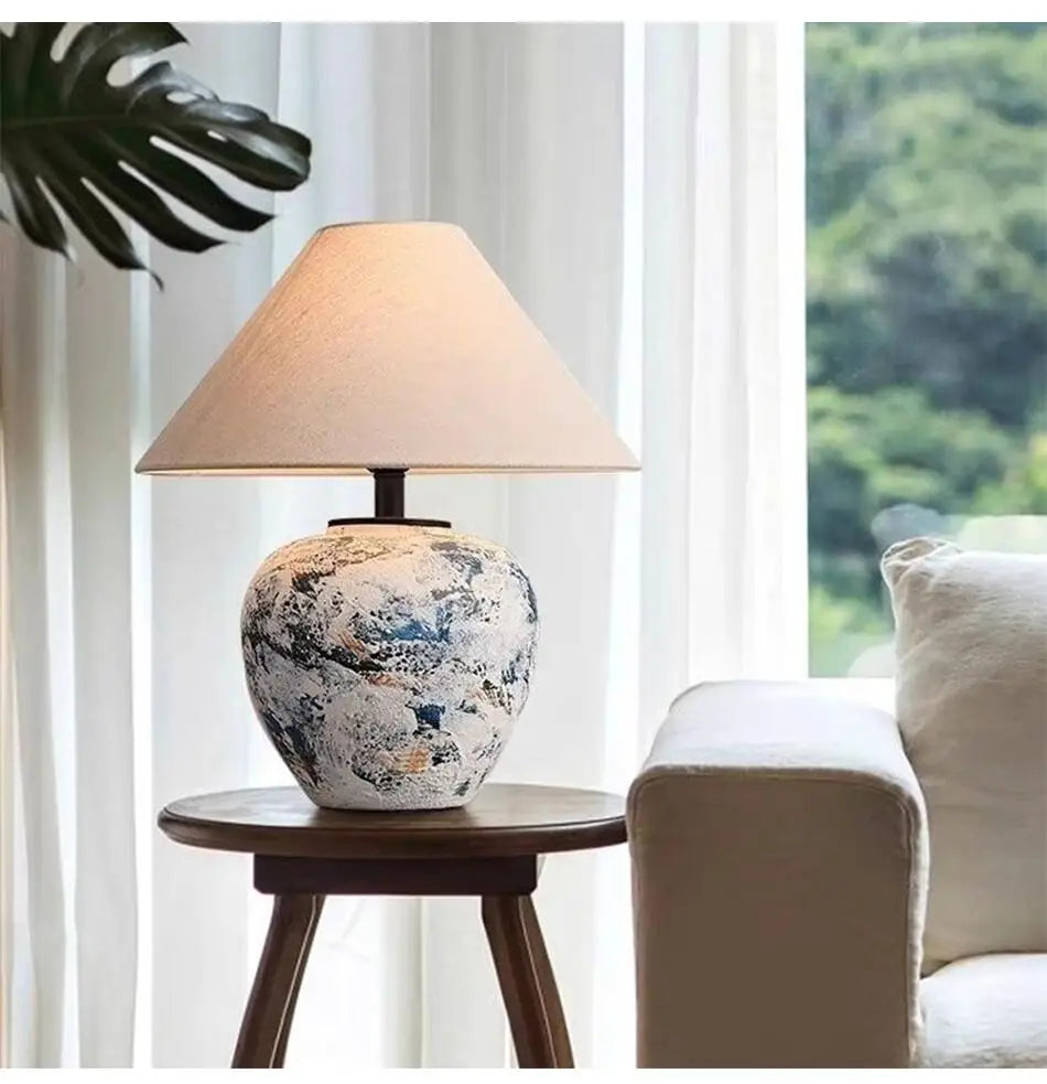 Lampe Japonaise Céramique Artisanale Mathilde Onde - Matière Délicate & Présence Singulière