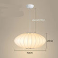 Lampe Japonaise Suspendue Ovale Lise Ouverture en Tissu - Texture Délicate & Ambiance Paisible