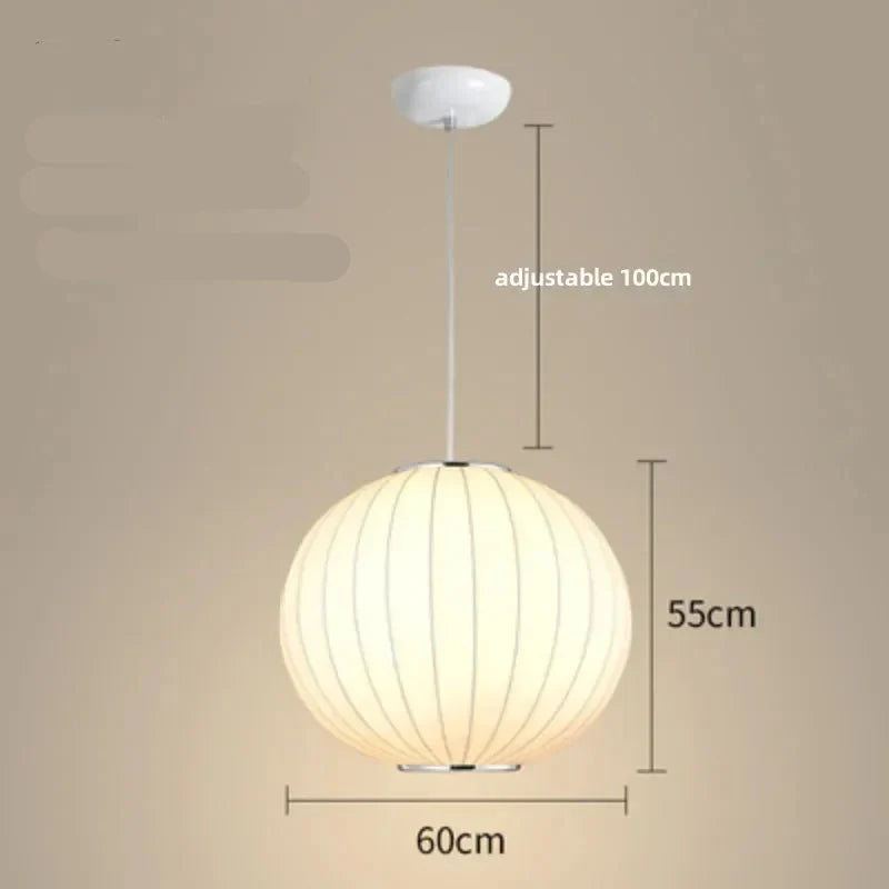 Lampe Japonaise Suspension Ronde Apolline Aube - Rondeur & Élégance dans le Décor