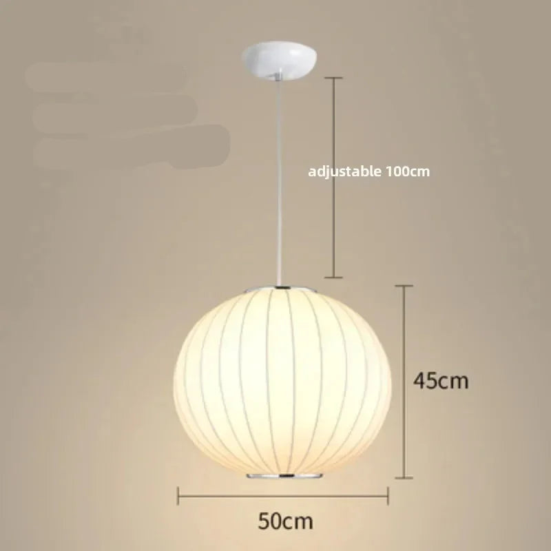 Lampe Japonaise Suspension Ronde Apolline Aube - Rondeur & Élégance dans le Décor