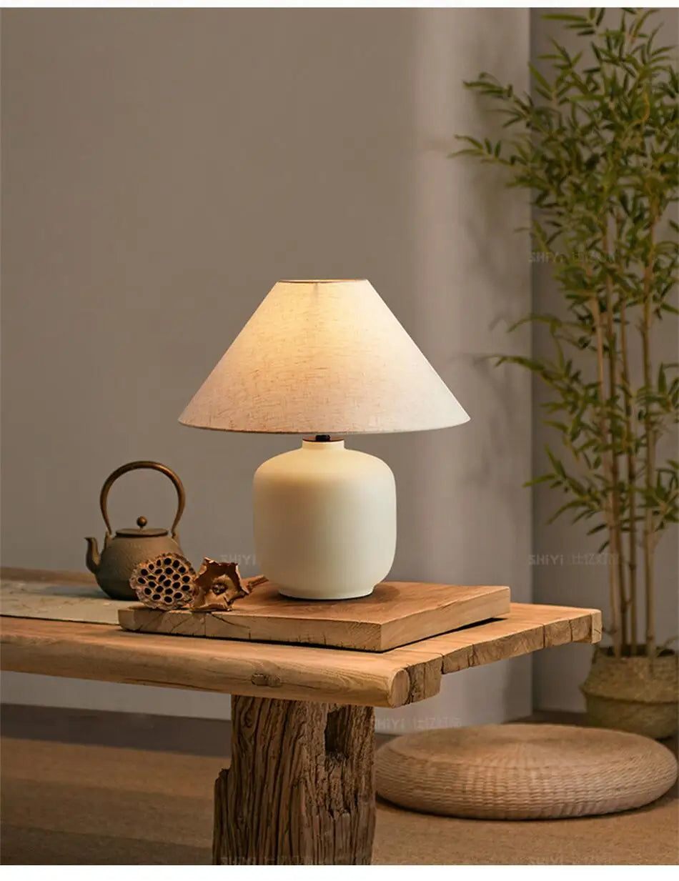 Lampe à poser — Japonaise en Céramique Epurée