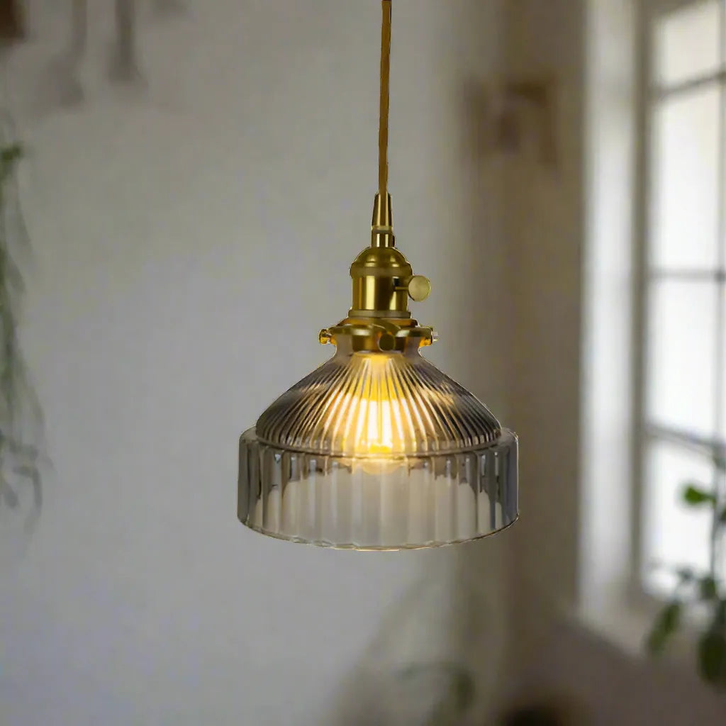 Lampe Plafond Suspendu Suzanne Harmonie en Verre - Reflets Subtils & Décor Raffiné