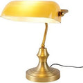 Lampe de Banquier Jaune Estelle Détour en Verre - Reflets Subtils & Décor Raffiné
