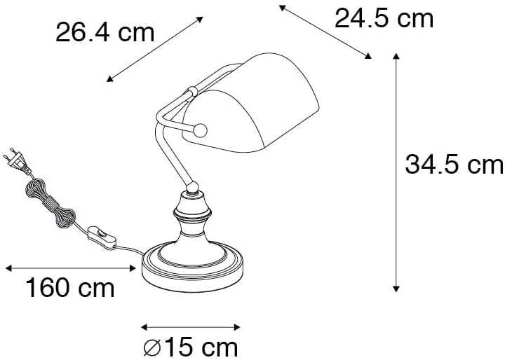 Lampe de Banquier Jaune Estelle Détour en Verre - Reflets Subtils & Décor Raffiné